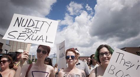 Topless Protest In Canada Urges Public To Bare With Us The Indian Express