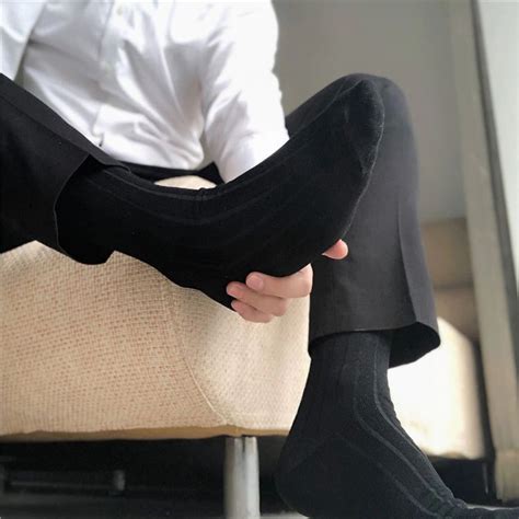 Silk Stockings Men Formal Long Socks Dress Suits Men Long Best Gay Quick