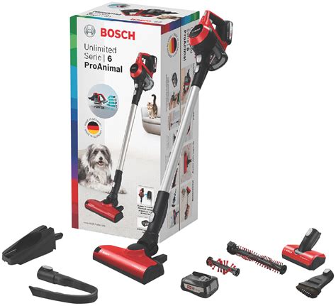 Bosch BCS61PE2AU Unlimited ProAnimal Cordless Vacuum- Red at The Good Guys