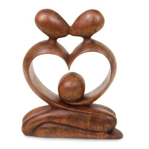 Unicef Market Hand Carved Romantic Wood Sculpture Love Of My Life
