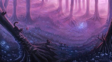 The Glowing Forest By Abluskittle On Deviantart