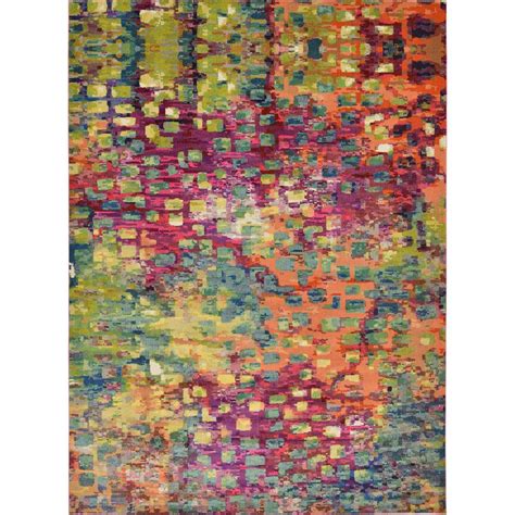 Unique Loom Abstract Multicolor Barcelona 13 Ft X 18 Ft Area Rug