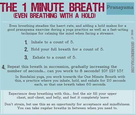 1 Minute Breath Yoga Breathing Deep Breathing Exercises Grounding