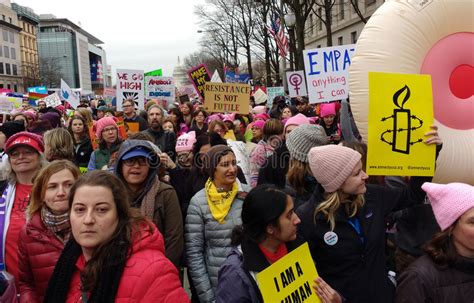 Women S March Amnesty International Among The Crowd Washington Dc