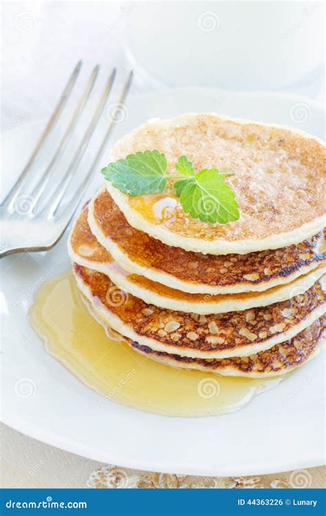 Pile Of Pancakes Stock Photo Image Of Food Dietary 44363226