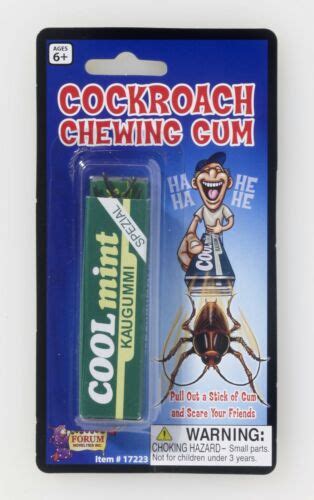 Cockroach Chewing Gum Jokes Gags Pranks Fake Gum With Roach Gag Ebay