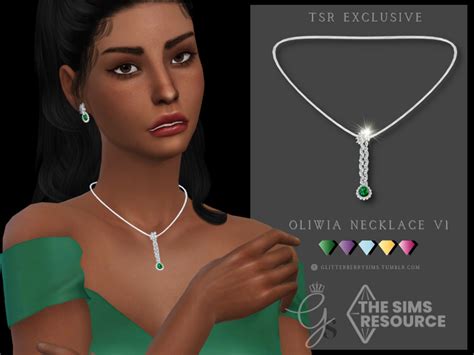 Oliwia Necklace V1 By Glitterberryfly From Tsr • Sims 4 Downloads