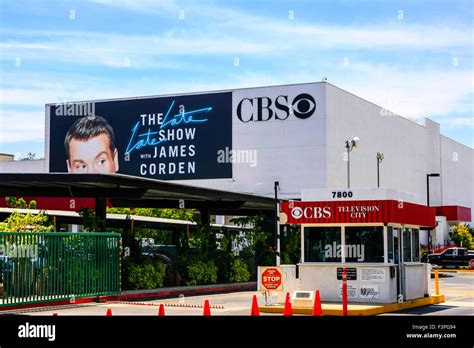 Entrance to CBS Television City on Beverly Blvd in downtown Los Angeles ...