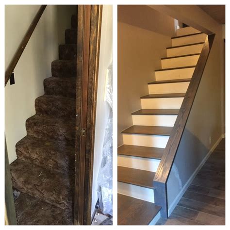 Before And After Staircase Opened Up Added Landing At The Bottom And