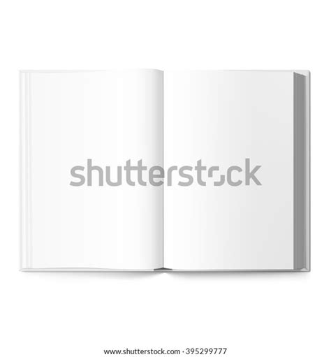 Blank Open Book Template Isolated On Stock Vector Royalty Free