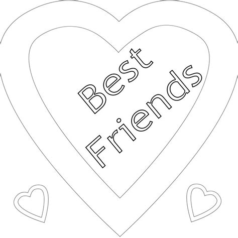 From plain & vintage to hearts with flowers, get them all plus a cute heart activity book: Printable Best Friend Coloring Pages Printable Best Friend ...