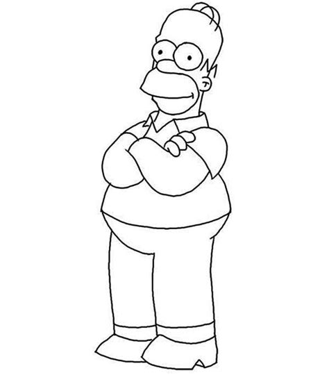 Homer Simpson From The Simpsons Coloring Page Coloring Sun Coloring