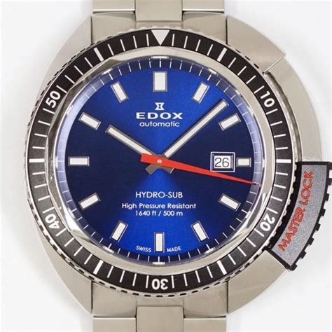 Edox エドックス ハイドロサブ 80301 ブルー メンズ 自動巻 中古美品 F01402827ブランドギャラリーカレイド 通販