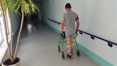 Paraplegic Walking With Braces Youtube