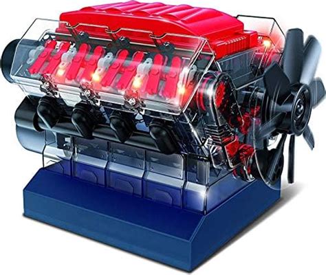 Playz V8 Combustion Engine Model Building Kit Stem Hobby Toy For Kids