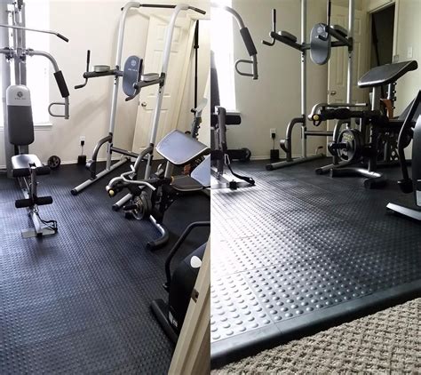 Make that attention pay off by putting something worth looking at up there. Home & Basement Gym Flooring: Staylock Tiles Over Carpet ...