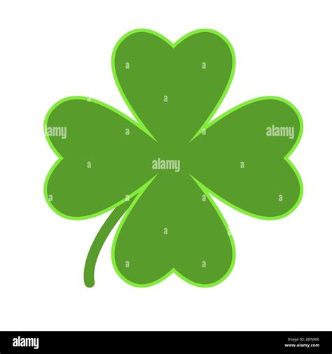 Saint Patrick Lucky Irish Day Green Clover Symbol Stock Vector Image