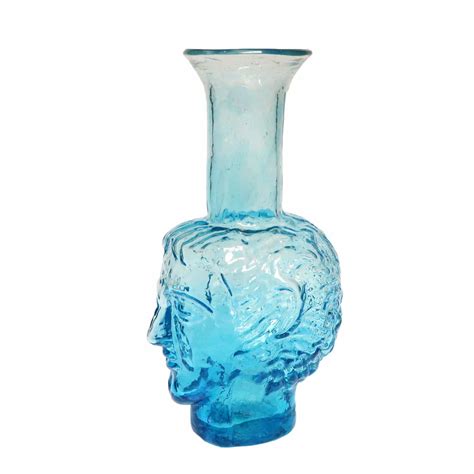 Home holiday shop party supplies target berghoff blue rose pottery christmas central demdaco. Turquoise Glass Tete Vase | La Souffleire Paris Vases