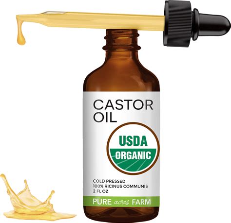 Pure Castor Oil 2 Oz Best 100 Usda Organic Cold Pressed Moisturizer For Hair Face Skin And