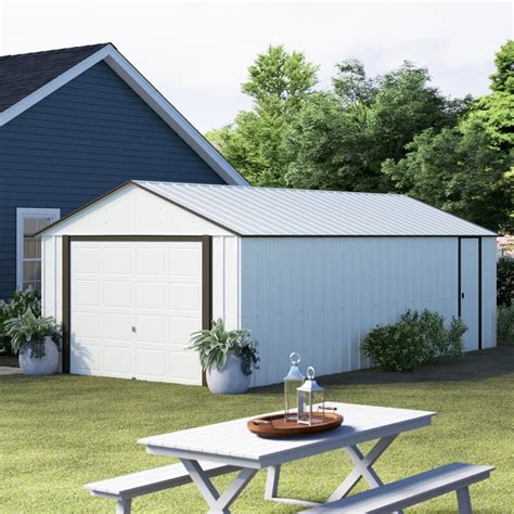 Arrow Murryhill 12 Ft W X 24 Ft D Metal Garage Shed And Reviews