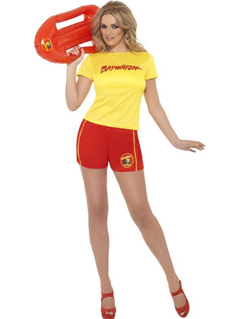 Licensed Baywatch Lifeguard Costume Womens Beach Patrol Fancy Dress