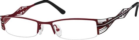 Blue Stainless Steel Half Rim Frame 5945 Zenni Optical Eyeglasses