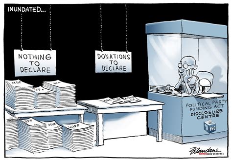 Cartoon Political Party Funding Secrecy