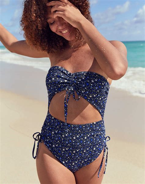 Aerie Ruched Ribbed One Piece Swimsuit