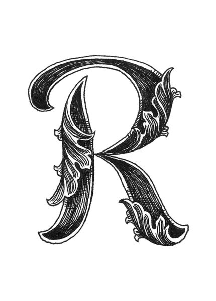 Cursive Letter Calligraphy Fancy R Loligoana