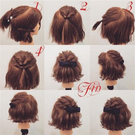 Poi lava i capelli con shampoo e balsamo inclusi nella confezione. acconciature capelli corti fai da te facili, tutorial ...