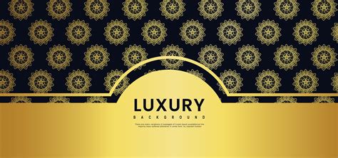 Luxury Golden Banner With Round Decorative Emblem 830947 Vector Art At