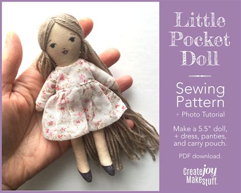 Little Pocket Rag Doll Sewing Pattern and Tutorial PDF - Etsy Canada