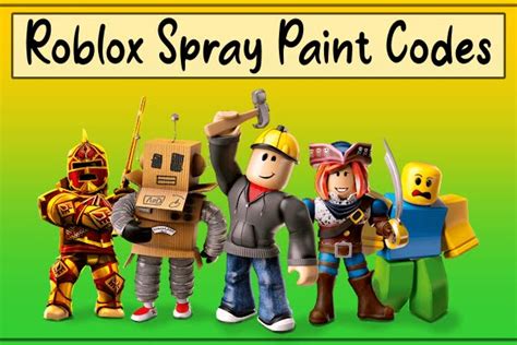 Roblox Spray Paint Codes List January 2021 100 Working