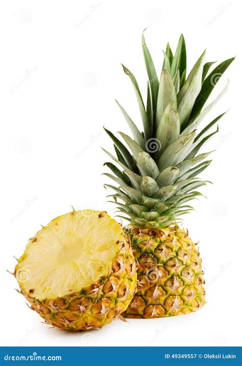 Pineapple Cut In Half Stock Image Image Of Shot Color 49349557