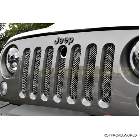 Grille Inserts Chrome With Hole Jeep Wrangler Jk Xoea110 X Offroad