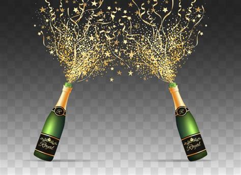 2200 Champagne Bottle Popping Stock Illustrations Royalty Free