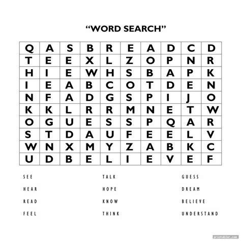 Printable Word Searches For Seniors Word Search Printable Free For
