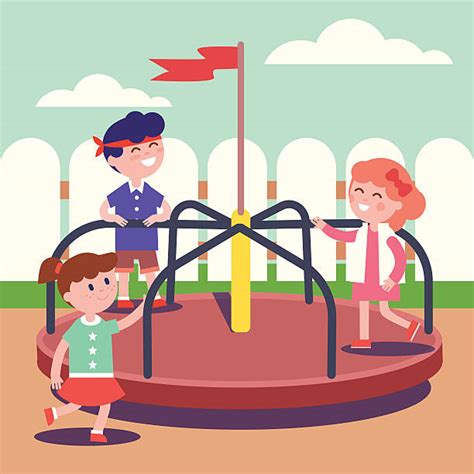 2700 Merry Go Round Playground Stock Illustrations Royalty Free