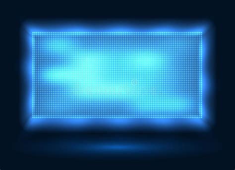 Blue Led Lights Screen Stock Vector Illustration Of Glow 152601839
