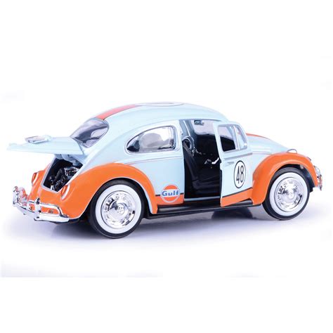 1966 Volkswagen Beetle With Gulf Livery Diecast Model Car Motormax