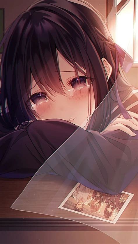 Anime Girl Crying Hd Wallpaper For Otaku Anidraw Belajar Cara