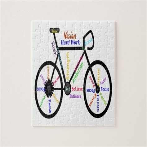 Motivational Or Inspirational Bike Words Jigsaw Puzzle