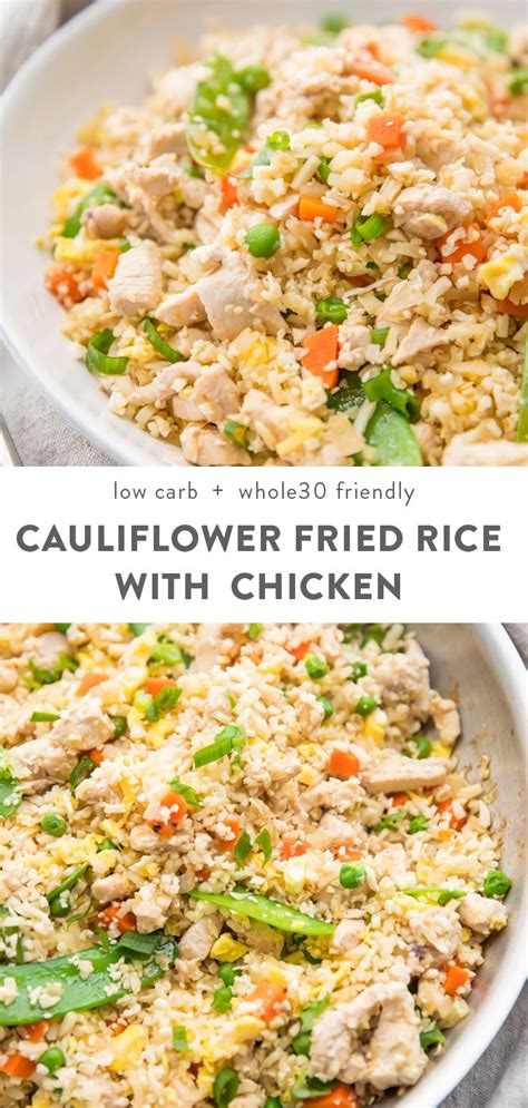 August 20, 2008 at 1:38 pm. A takeout-style cauliflower fried rice with chicken that's ...