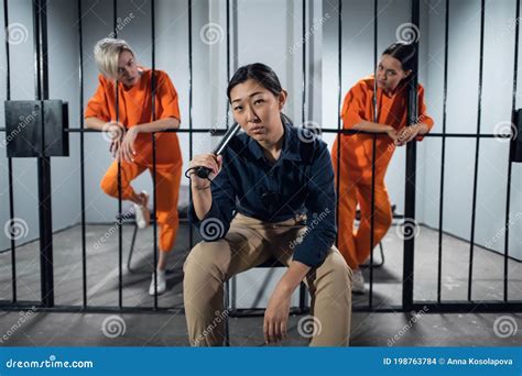 Asian Criminal With Tattoos On His Face In A Cell Repents Of The Crime