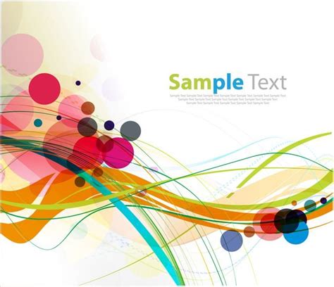 Abstract Colorful Rounds And Waves Background Vector For Free Download