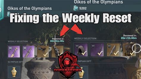 Assassin S Creed Odyssey Fixing The Weekly Reset Youtube