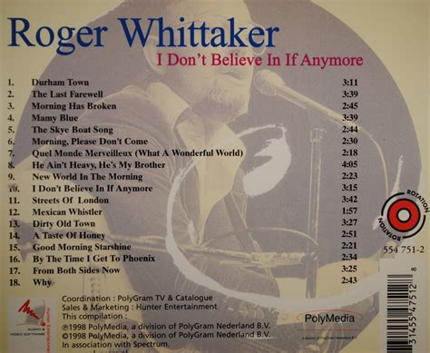 Roger Whittaker I Dont Believe In If Anymore