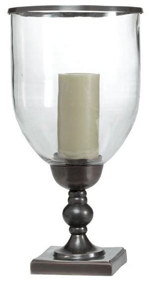 Glass Hurricane Pillar Candle Holder Traditional Candleholders