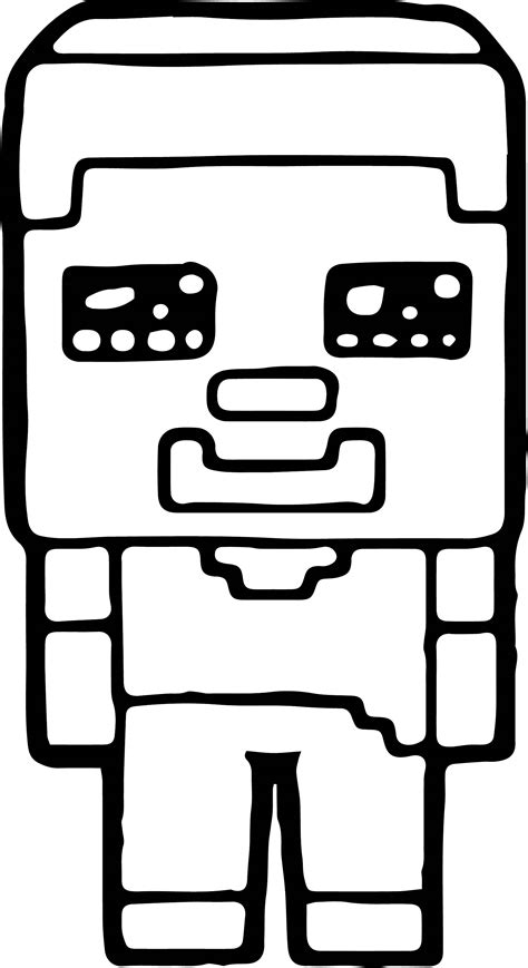 Minecraft Easy Coloring Page | Wecoloringpage.com