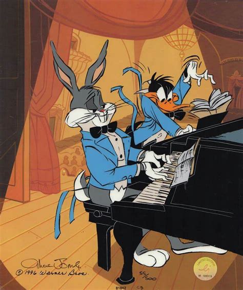 Bugs Plays The Piano Daffy Attacks It Caricaturas Viejas Dibujos